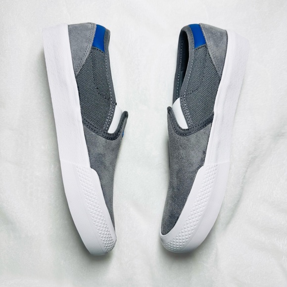 ADIDAS SHMOOFOIL SLIP-ON - GREY / ROYAL BLUE - 6 - NIB - Picture 5 of 9